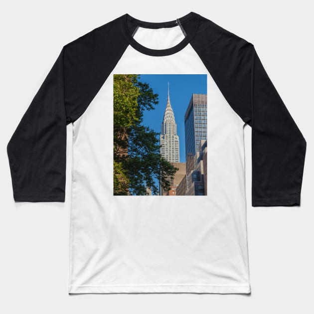 The Chrysler Building Baseball T-Shirt by jvnimages